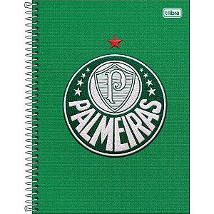 Caderno Espiral Capa Dura Universitário 10 Matérias Palmeiras 160 Folhas