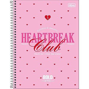 Caderno Espiral Capa Dura Universitário 1 Matéria Bold One Feminino 80 Folhas