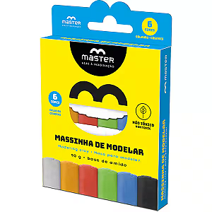 Massa para modelar com 6 cores - Master
