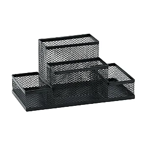 ORGANIZADOR ARAMADO ILHA 4 COMPARTIMENTOS PRETO - BRW