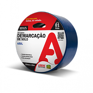 Fita De Demarcação De Solo Azul 50mm X 15m Adere