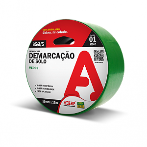 Fita De Demarcação De Solo Verde 50mm X 15m Adere