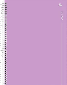 Caderno Universitário Espiral Colors Lilás Capa Dura 10 Matérias 160 Folhas