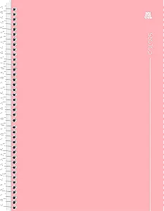 Caderno Universitário Espiral Colors Rosa Capa Dura 1 Matéria 80 Folhas