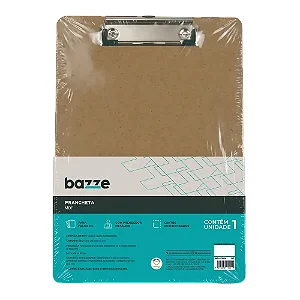 Prancheta MDF - Tamanho A4 com Prendedor Metálico - Bazze