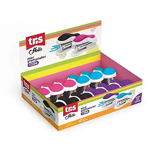Grampeador Mini Holic Pop T304 - 26/6 - 20 Folhas - Plástico - CoresSortidas - Tris