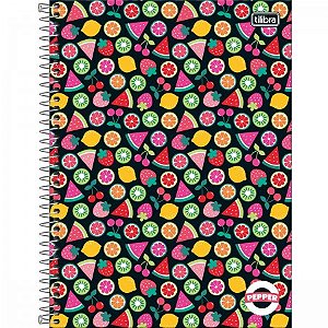 CADERNO ESPIRAL CAPA DURA UNIVERSITÁRIO 1 MATÉRIA PEPPER FEMININO 80 FOLHAS