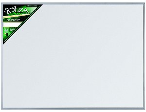 Quadro Branco Moldura Aluminio 100X80cm Popular - Souza
