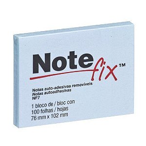 Bloco Adesivo Notefix™ Azul 76mm x 102mm - 100 folhas