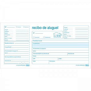 RECIBO DE ALUGUEL COM CANHOTO - 50 FOLHAS