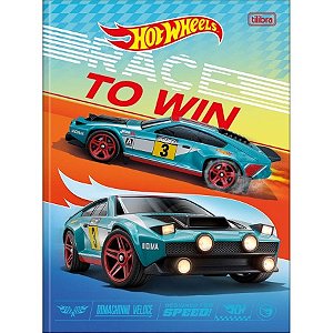 CADERNO BROCHURA CAPA DURA UNIVERSITÁRIO HOT WHEELS 80 FOLHAS