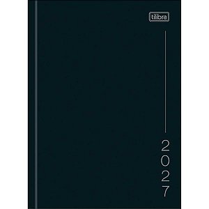 Agenda Costurada Diária 12,3 x 16,6 cm Pepper Preta 2027