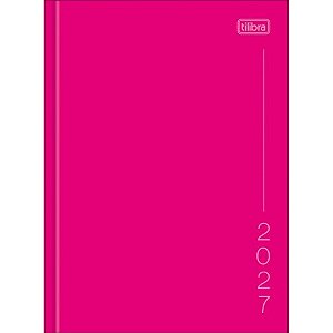 Agenda Costurada Diária 12,3 x 16,6 cm Pepper Rosa 2027