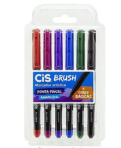 Marcador Artístico Brush Cores Básicas C/6 CIS