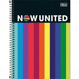 CADERNO ESPIRAL CAPA DURA UNIVERSITÁRIO 10 MATÉRIAS NOW UNITED 160 FOLHAS