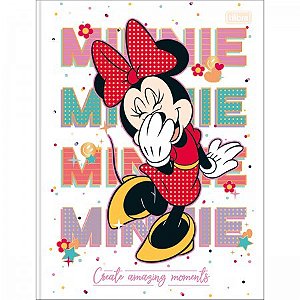 CADERNO BROCHURA CAPA DURA UNIVERSITÁRIO MINNIE 48 FOLHAS