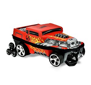 Mala Infantil Hotwheels Bone Shaker Vermelho Maxtoy Diplomata com Rodinha Tripla