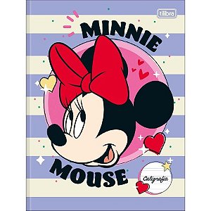 CADERNO BROCHURA CAPA DURA CALIGRAFIA MINNIE 40 FOLHAS