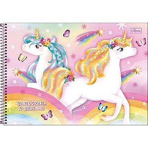 CADERNO DE CARTOGRAFIA E DESENHO ESPIRAL CAPA DURA BLINK 80 FOLHAS