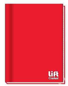 CADERNO BROCHURA GRANDE CAPA DURA LIFT VERMELHO 96 FOLHAS