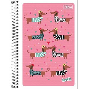 CADERNO ESPIRAL CAPA FLEXÍVEL 1/4 PEPPER 80 FOLHAS