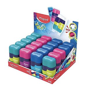 Apontador com Borracha Connect Color Maped - Unidade