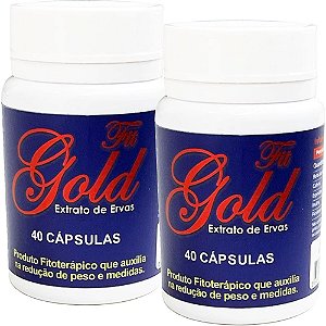 Fit Gold 40 cáps - Kit 2 potes