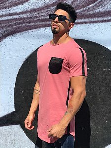 Camiseta longline elastano