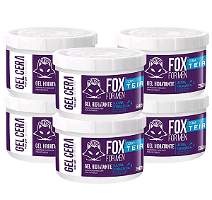 6 Unidades Gel Cera Fox For Men 300g