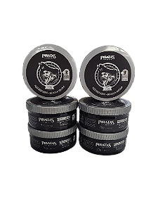 6 Pasta Modeladora Black Pérola Negra 70g - Pirata's For Men