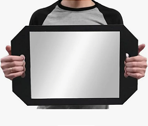 Espelho de Mão Emborrachado para Barbeiro