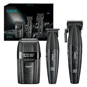 Combo VGR V-640 S3 Corte + Acabamento + Shaver Bivolt