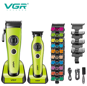 Combo VGR V-880 Corte + Acabamento Verde Bivolt
