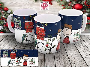 Caneca de Porcelana Branca Natal