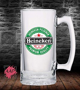 Caneca de Chopp  em Vidro Jateado Cervejas