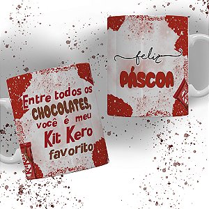 Caneca de Porcelana Páscoa Chocolate