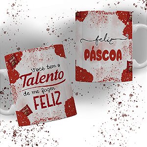 Caneca de Porcelana Páscoa Chocolate