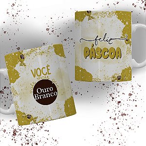 Caneca de Porcelana Páscoa Chocolate