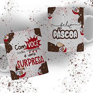 Caneca de Porcelana Páscoa Chocolate