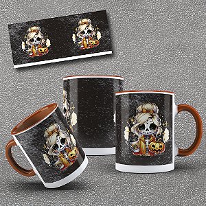 Caneca de Porcelana Halloween