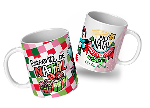 Caneca Porcelana de Natal