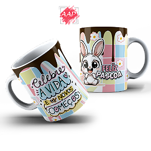 Caneca de Porcelana Páscoa