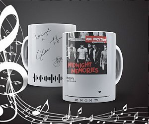Caneca Porcelana Branca Interativa One Direction