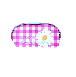 Necessaire meia lua G vichy rosa