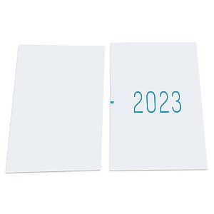 Miolo de Agenda 2023 Refilado 1 dia útil por Página Modelo Azul