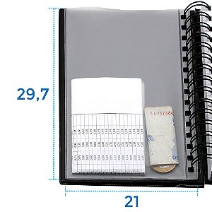 Envelope Canguru A4 21x29,7 cm Para Agendas e Cadernos Sarja Transparente Fosco