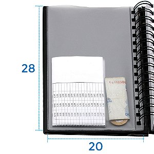Envelope Canguru 20x28 cm Para Agendas e Cadernos Sarja Transparente Fosco