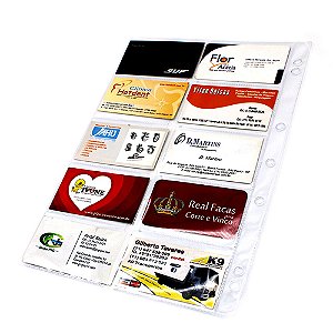 Envelope Cartofilia: Refil Porta Cartões Para Fichário