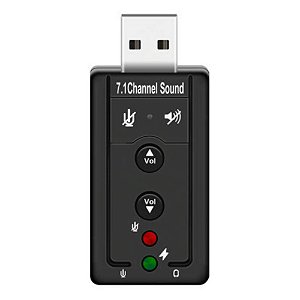 Placa de Som Externa 7.1 Adaptador USB-CW