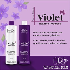 Kit mascará e Shampoo Violet  Roxinho poderoso - ABC cosméticos